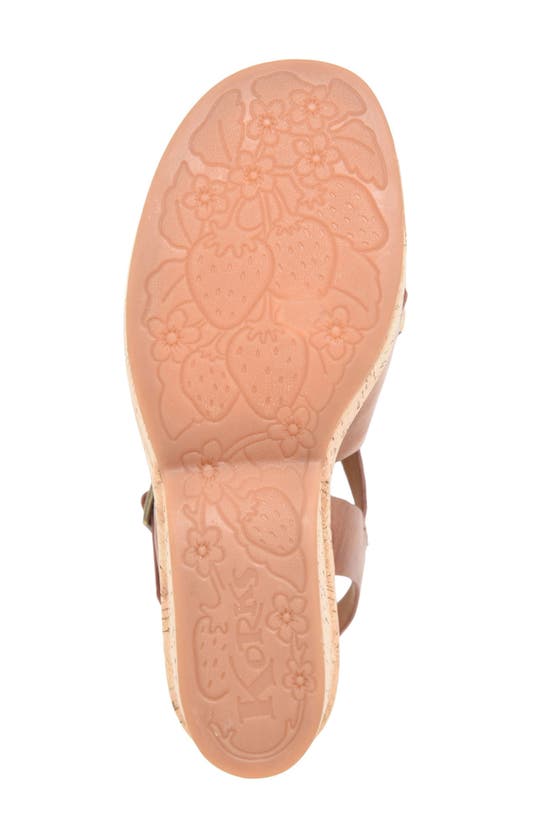 Korks Brigitte Wedge Platform In Dark Tan