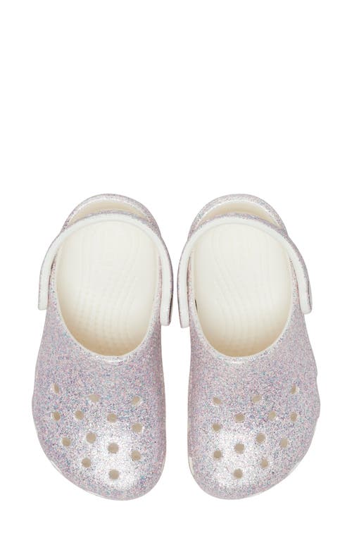 Shop Crocs Kids' Classic Glitter Clog In Mystic Glitter