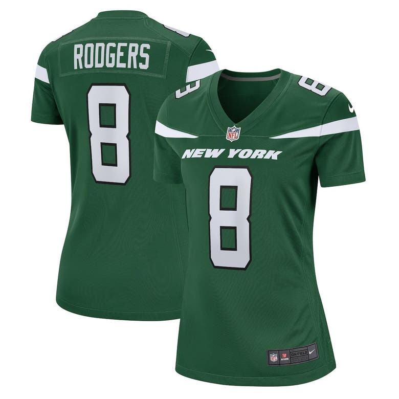 Aaron Rodgers New York Jets Nike Green Game Men's Jersey, M / Green