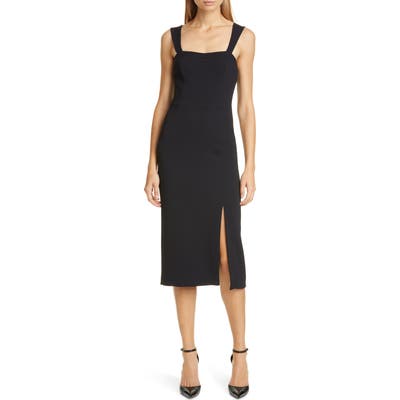 Adam Lippes Sweetheart Sheath Dress, Black