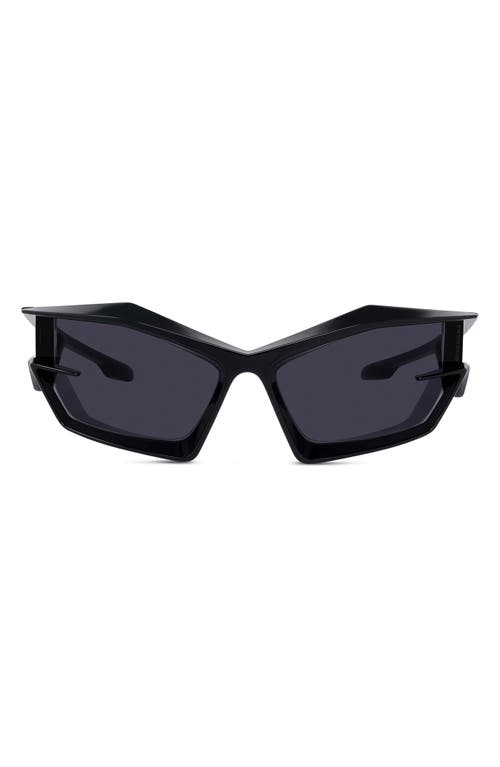 Givenchy Geometric Sunglasses in Shiny /Smoke at Nordstrom