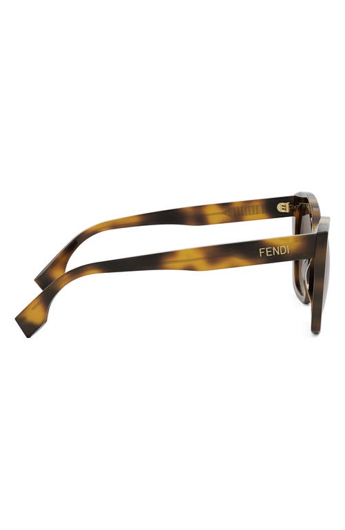 Shop Fendi ' Lettering 55mm Gradient Square Sunglasses In Blonde Havana/gradient Brown