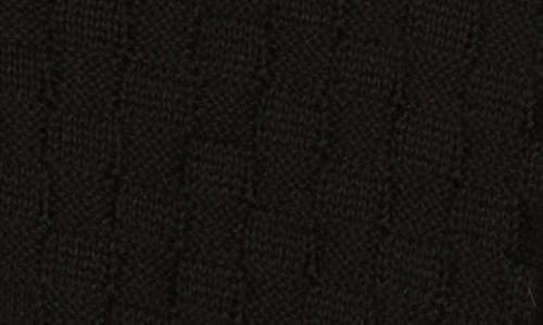 Laundry By Shelli Segal V-neck Pointelle Denim-trim Sweater Vest In Black