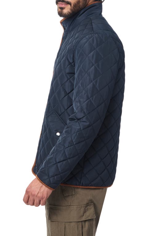 Shop Bernardo Smart Leisure Quilted Barn Jacket In Navy