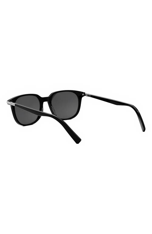 Shop Dior 'blacksuit S12i 52mm Oval Sunglasses In Shiny Black/smoke