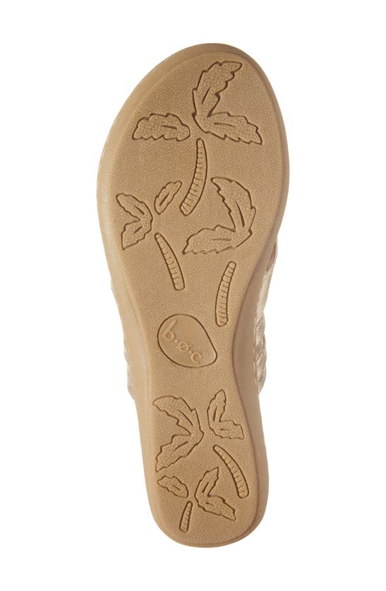 B O C Alisha Toe Loop Sandal In Champagne Metallic