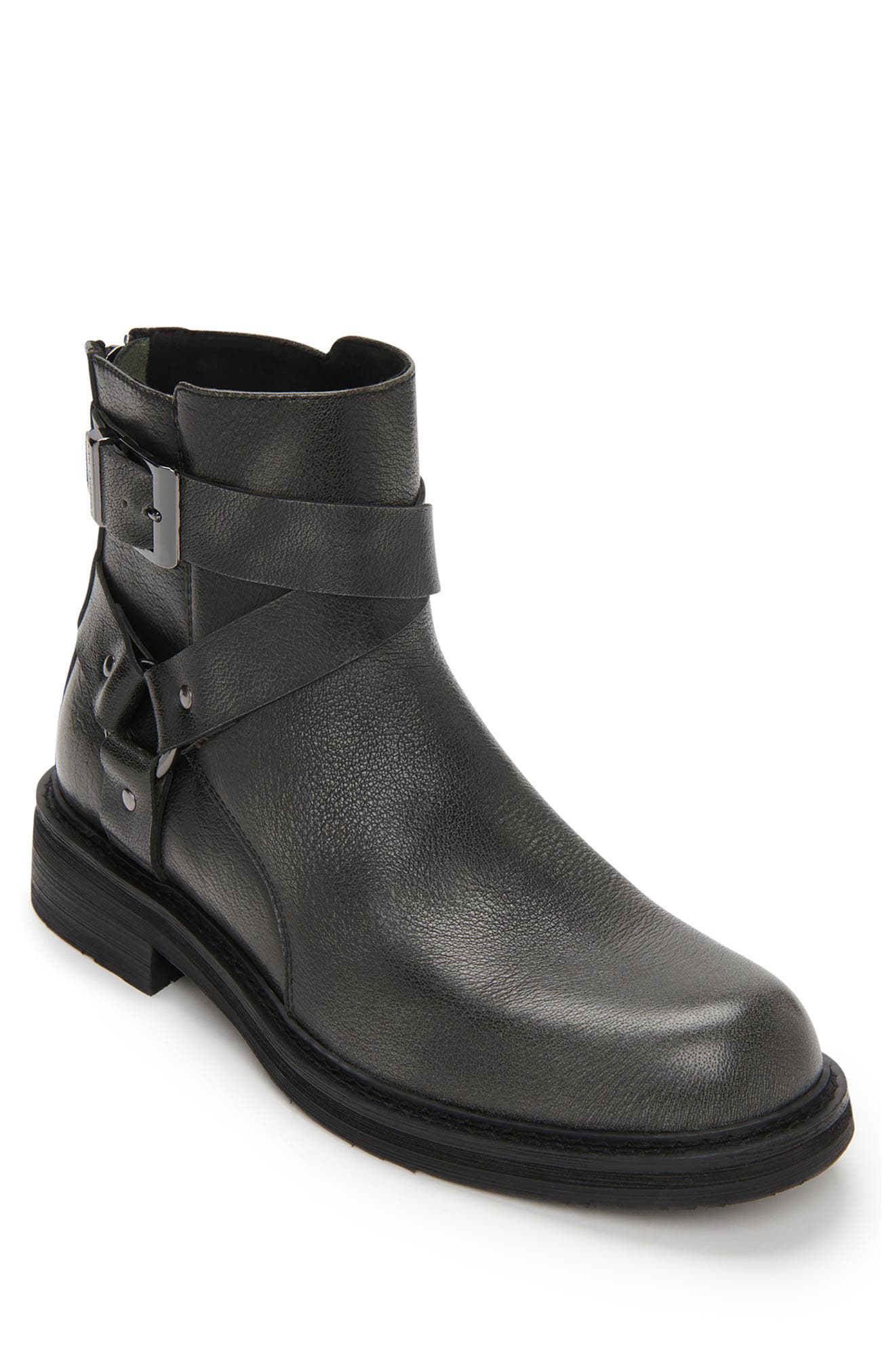 leather harness boots