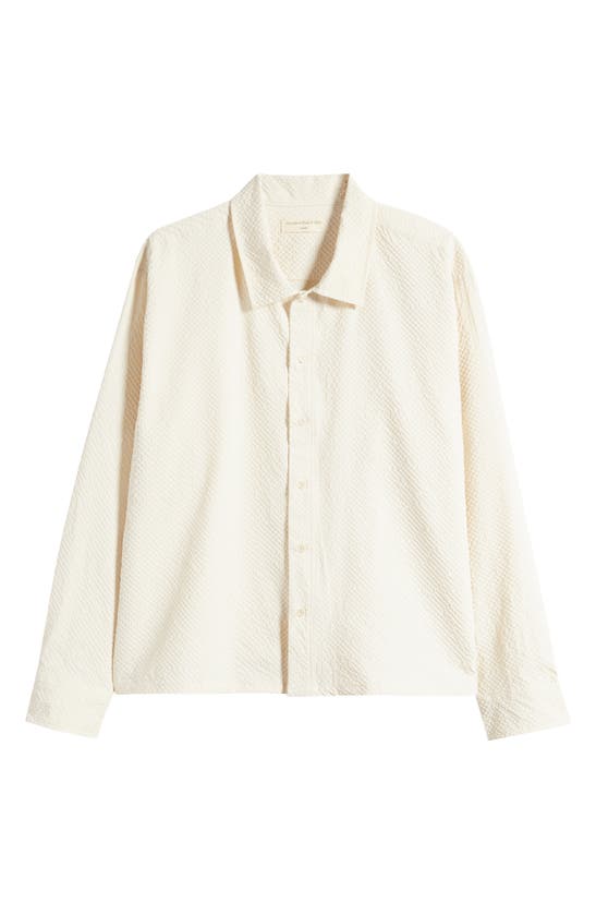 Shop Museum Of Peace And Quiet Vacation Seersucker Button-up Shirt In Bone
