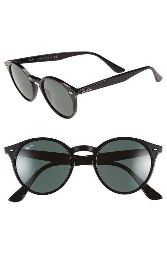 RAY BAN HIGHSTREET 49MM ROUND SUNGLASSES