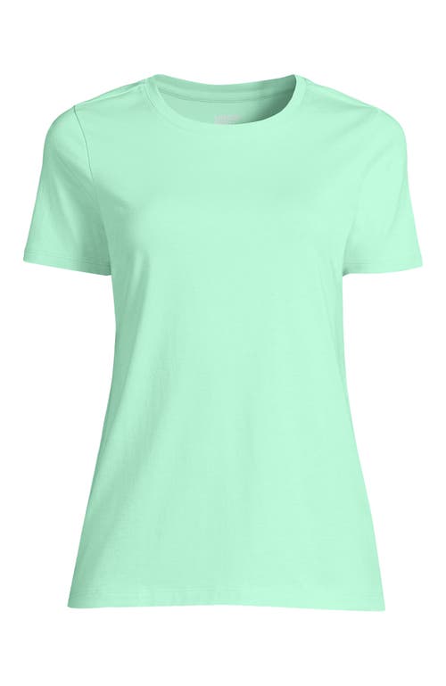 Shop Lands' End Relaxed Supima Cotton Crew Neck T-shirt In Spring Green