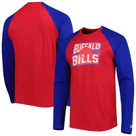 New York Giants New Era Throwback Raglan Long Sleeve T-Shirt - Royal