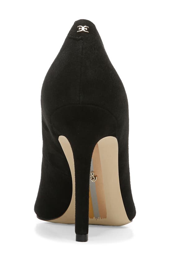 Shop Sam Edelman Hazel Pointed Toe Pump In Black Suede