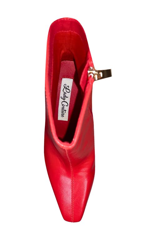 Lady Couture Women's Molly Flare Heel Ankle Boots In Red