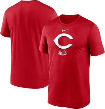 Men's Nike Red Cincinnati Reds Lockup Performance Short Sleeve Lightweight Hooded Top Size: Small