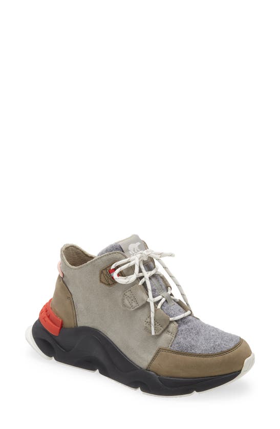 Sorel Kinetic Rnegd Caribou Insulated Sneaker In Grey Green Alpine T