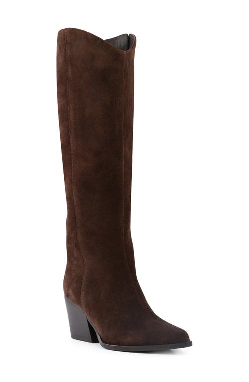 Shop Seychelles Begging You Pointed Toe Boot In Dark Brown Suede