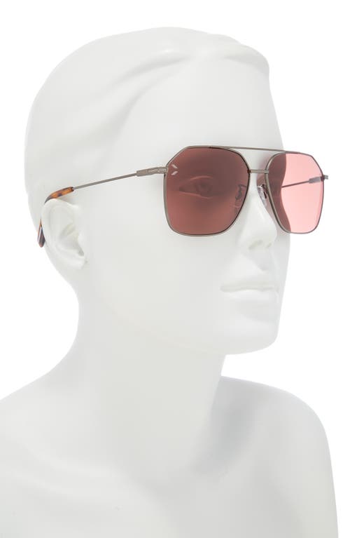 Mcq By Alexander Mcqueen Mcq 59mm Aviator Sunglasses In Ruthenium Ruthenium Violet