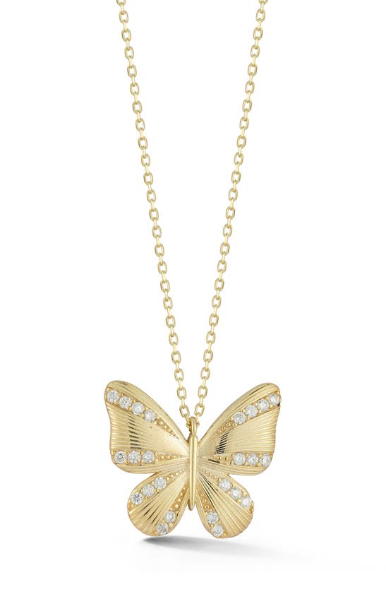 Sphera Milano Butterfly Pendant Necklace In Gold