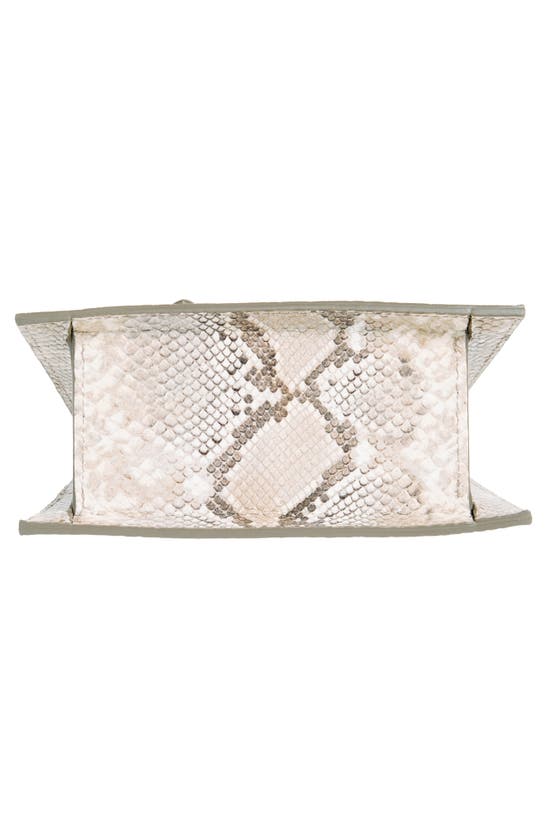 Jacquemus Le Chiquito Moyen Snakeskin Embossed Leather Top Handle Bag In Beige 150