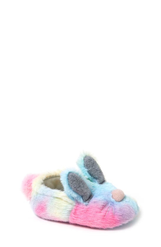 Dearfoams Kids' Easter Bunny Slipper In Multi Tie Dye