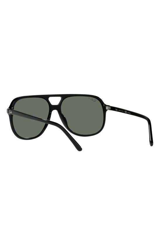 Ray Ban 56mm Polarized Square Sunglasses In Black