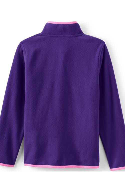 Lands' End Kids Fleece Quarter Zip In Aqua