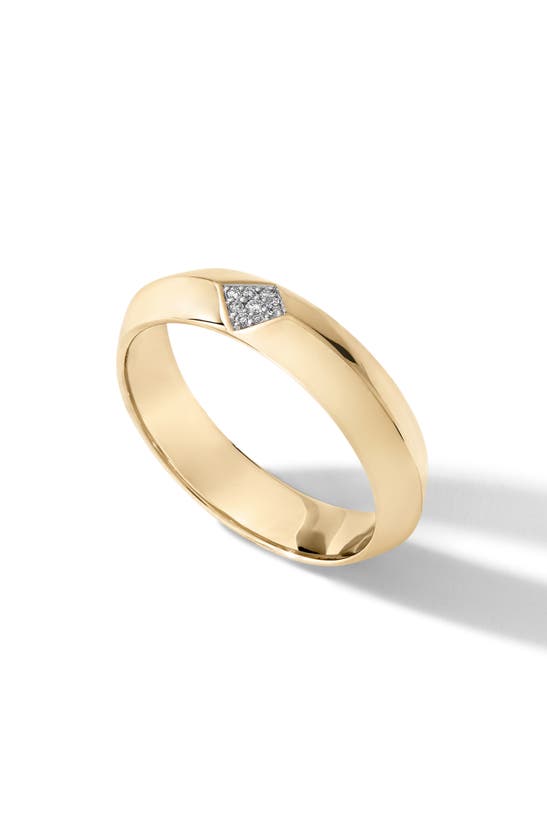 Shop Cast The Baby Defiant Pavé Diamond Band Ring In Gold