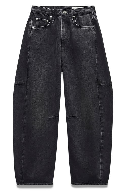 Shop Rag & Bone Charlie High Waist Barrel Jeans In Blackstn