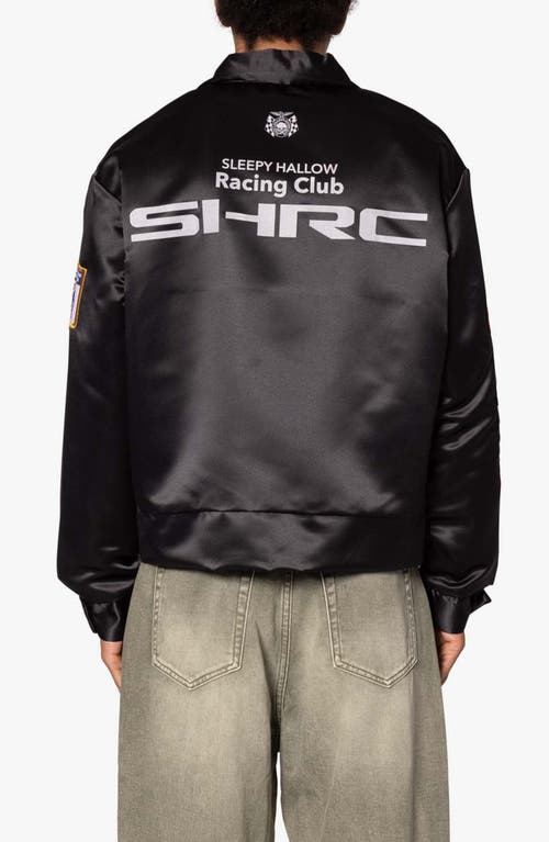 Mnml Shrc Satin Mechanics Jacket In Black