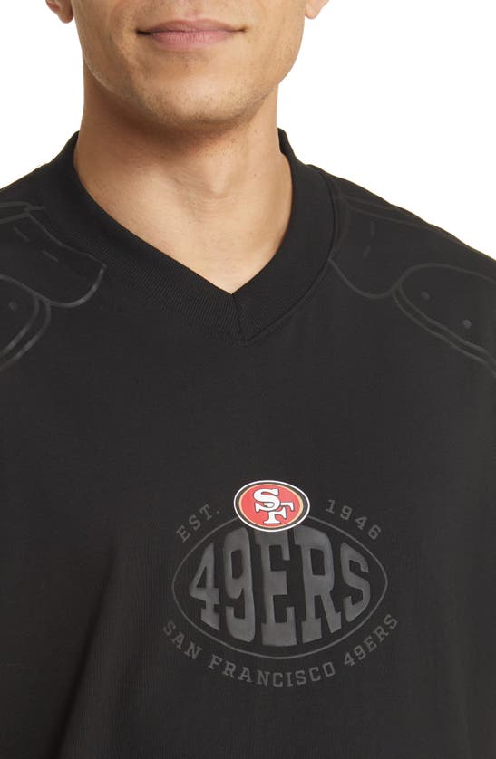 Shop Hugo Boss Boss X Nfl Tackle Graphic T-shirt In San Francisco 49ers Black