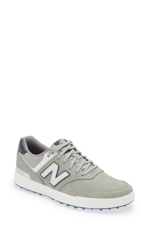 Shop New Balance 574 Greens Waterproof Golf Shoe In Grey/white