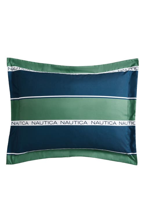 Shop Nautica Bellecastle Comforter & Pillow Sham Set In Bay Pine/navy