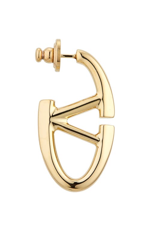 Shop Valentino Garavani Vlogo Bold Edition Hoop Earrings In Cs4 Oro 18