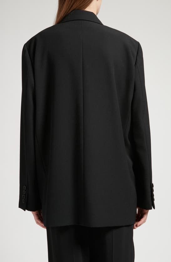 Shop The Row Azul Oversize Double Breasted Wool Jacket In Black