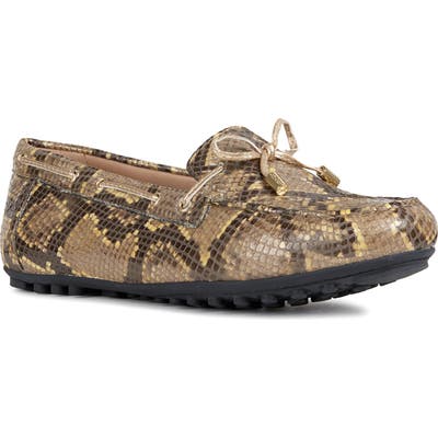 Geox Leelyan Leather Loafer, Brown