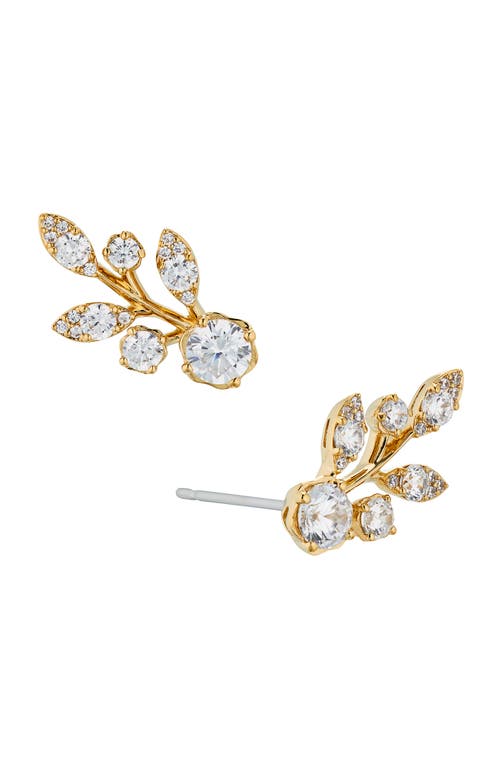 Nadri Whimsy Cubic Zirconia Vine Stud Earrings in Gold at Nordstrom