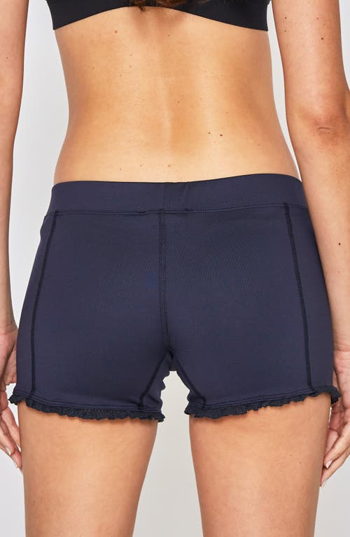 L'etoile Sport Lace Trim Shorts In Navy