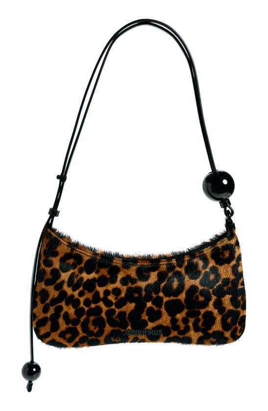 Shop Jacquemus Le Bisou Pearle Leopard Print Genuine Calf Hair Shoulder Bag In Print Leopard Brown 8bq