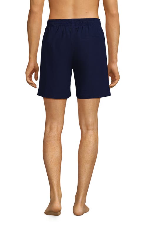 Shop Lands' End Active 7" Swim Trunks In Deep Sea Navy