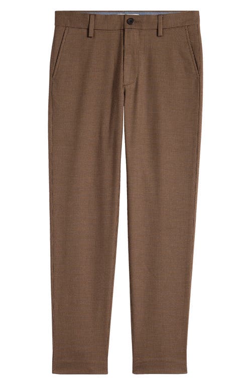 Nordstrom Kids' Heritage Houndstooth Flat Front Dress Pants In Brown- Tan Houndstooth