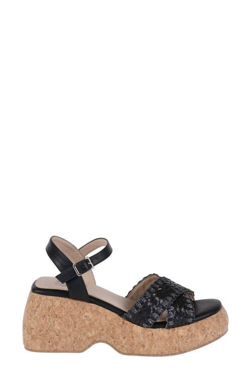 Shop Good Choice New York Lucy Ankle Strap Platform Sandal In Black