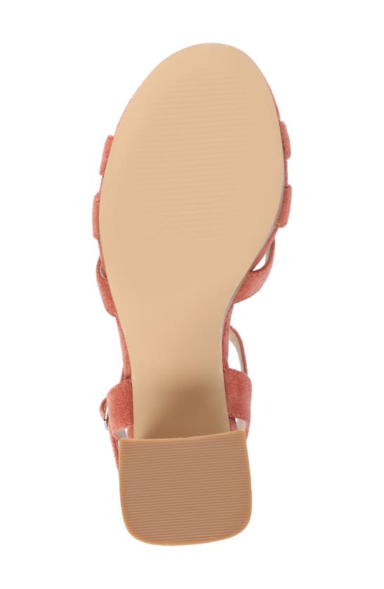 Shop Journee Collection Alyce Block Heel T-strap Platform Sandal In Brick