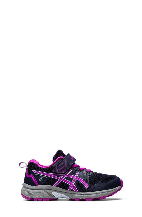 Asics Kids' Pre Venture 8 Ps Trail Running Shoe In Midnight/ Orchid