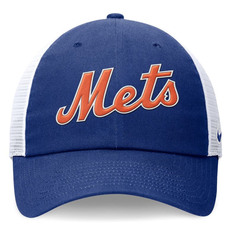 Shop Nike Royal New York Mets Evergreen Wordmark Trucker Adjustable Hat