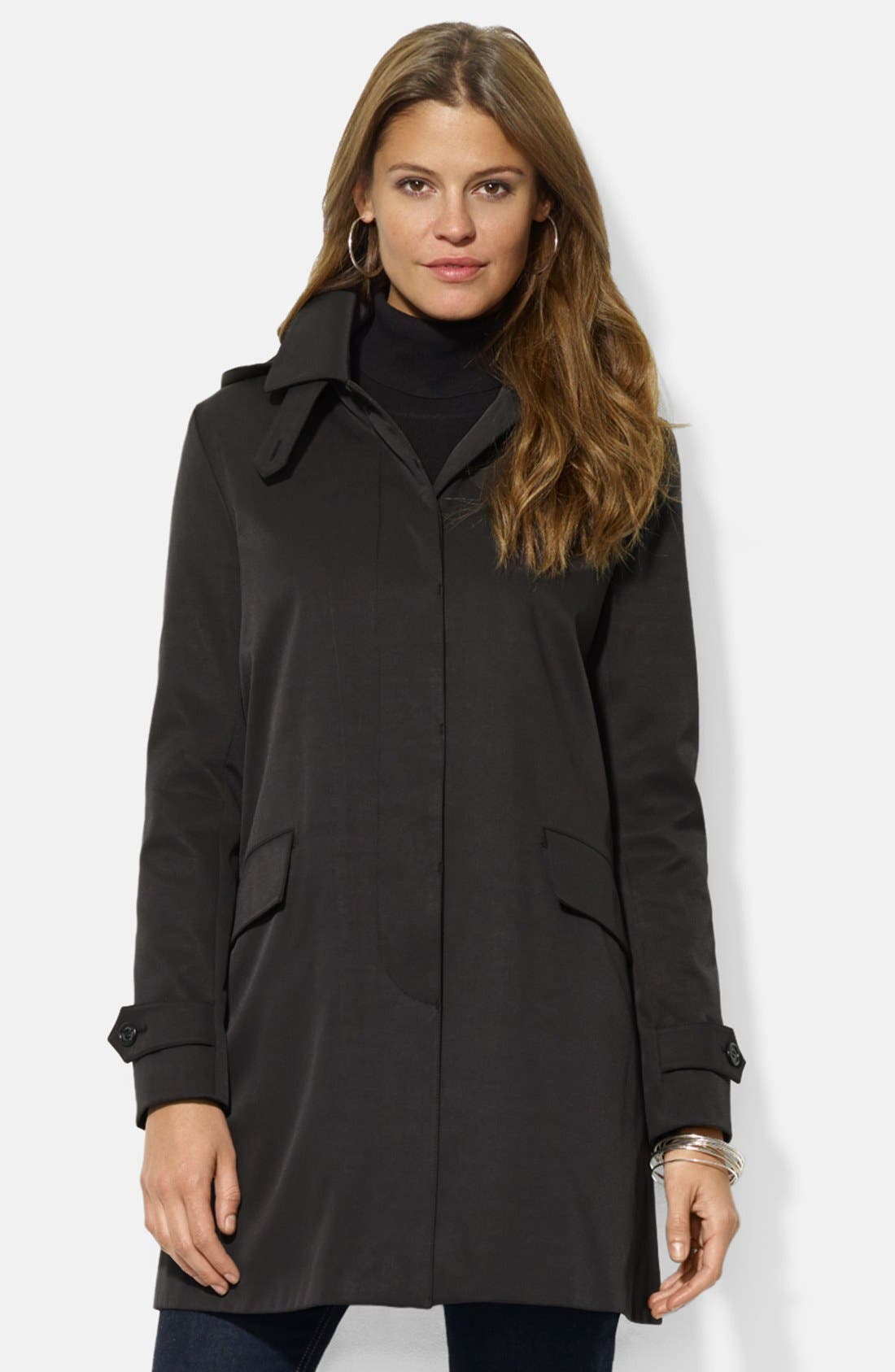 Lauren Ralph Lauren Rain Jacket with Detachable Hood & Liner (Nordstrom