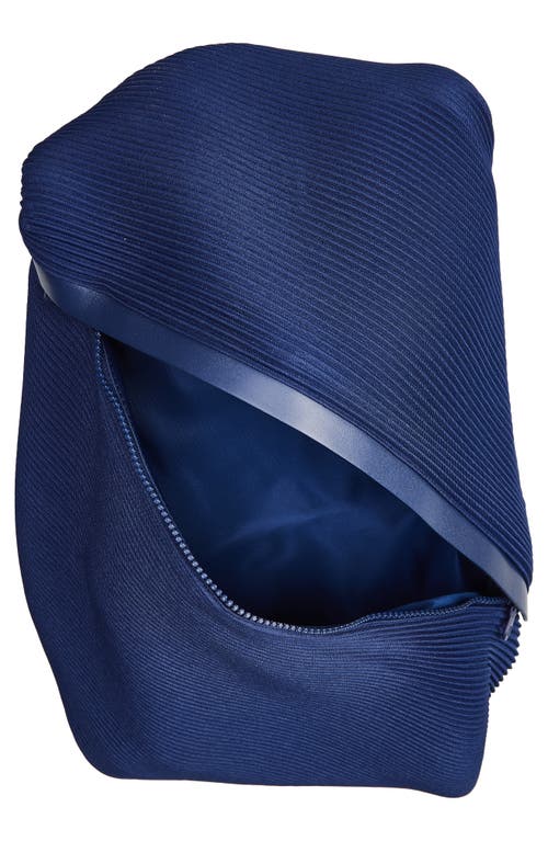 Issey Miyake Pleats Please Bias Pleated Backpack In Navy
