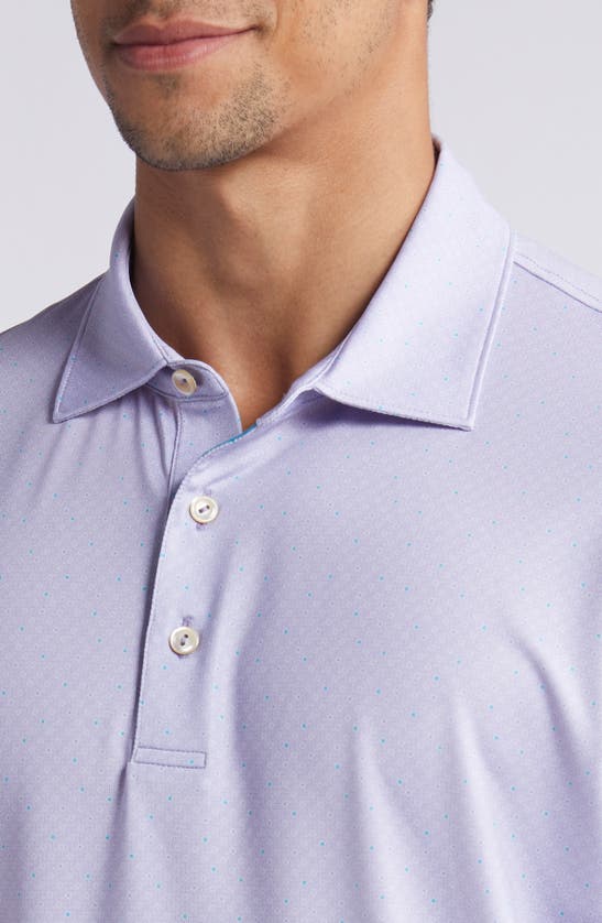 Shop Peter Millar Soriano Performance Jersey Polo In Lavender Fog
