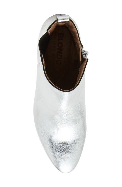 Shop Blondo Veena Waterproof Wedge Bootie In Silver Leather