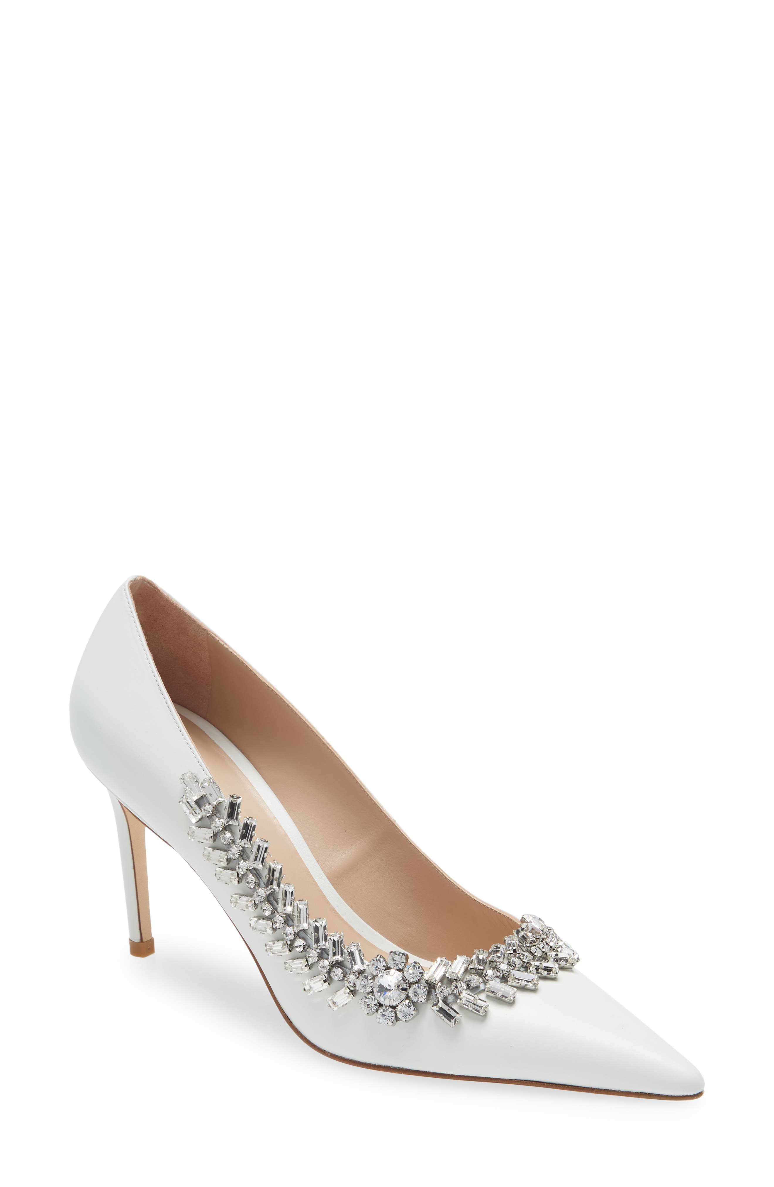 stuart weitzman crystal wedding shoes