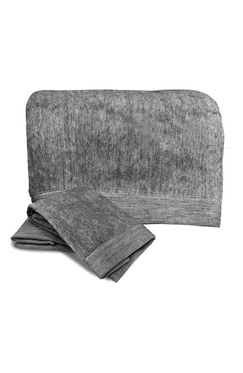 BedVoyage Melangé 3-Piece Bath Sheet and Hand Towels Set in Charcoal